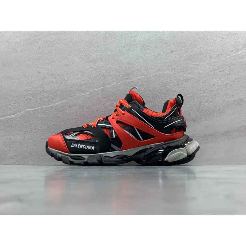 balenciaga track black red