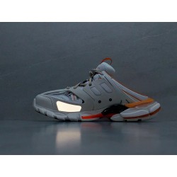 GT Balenciaga Track Mule White Orange