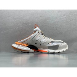 GT Balenciaga Track Mule White Orange