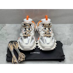 GT Balenciaga Track Mule White Orange