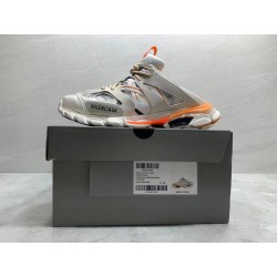 GT Balenciaga Track Mule White Orange