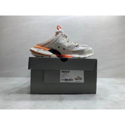 GT Balenciaga Track Mule White Orange