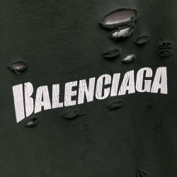 Balenciaga Destroyed Hoodie Black