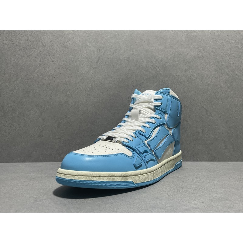 GT Amiri Skel High Top Sneakers Powder Blue UNC