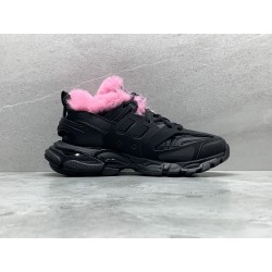 GT Balenciaga Track Fur Black and Pink