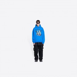 Balenciaga Simpsons Blue Hoodie