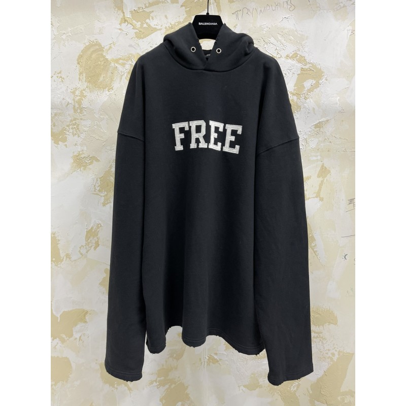 balenciaga no rib hoodie