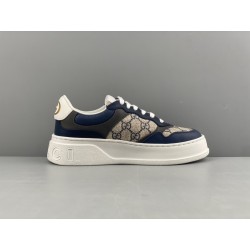 GT Gucci GG Sneaker Beige Blue GG Supreme Canvas 669582 UPGB0 4273