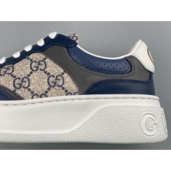 GT Gucci GG Sneaker Beige Blue GG Supreme Canvas 669582 UPGB0 4273