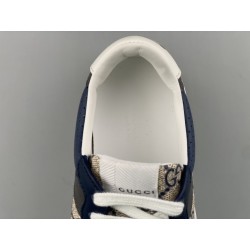 GT Gucci GG Sneaker Beige Blue GG Supreme Canvas 669582 UPGB0 4273