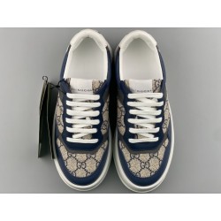 GT Gucci GG Sneaker Beige Blue GG Supreme Canvas 669582 UPGB0 4273