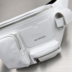 GT Balenciaga Superbusy Beltpack White Leather 703143 210C8 9104