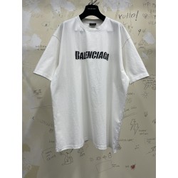 GT Balenciaga CAPS T-SHIRT BOXY FIT IN WHITE 651795TNVL19040