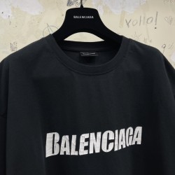 GT Balenciaga CAPS T-SHIRT TEE BOXY FIT IN BLACK