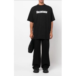 GT Balenciaga CAPS T-SHIRT TEE BOXY FIT IN BLACK