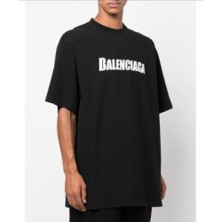 GT Balenciaga CAPS T-SHIRT TEE BOXY FIT IN BLACK