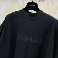 GT Balenciaga MIRROR BALENCIAGA TEE T-SHIRT OVERSIZED IN BLACK 720198TNVR51069