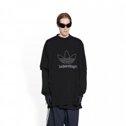 GT Balenciaga ADIDAS TEE T-SHIRT OVERSIZED IN BLACK 723976TNVN81070