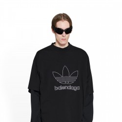 GT Balenciaga ADIDAS TEE T-SHIRT OVERSIZED IN BLACK 723976TNVN81070