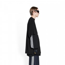 GT Balenciaga ADIDAS TEE T-SHIRT OVERSIZED IN BLACK 723976TNVN81070