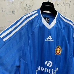 GT Balenciaga Adidas Soccer Jersey Blue 723663TNV131000