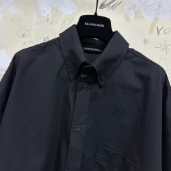 GT Balenciaga Black Crypto Short Sleeve Shirt 739028TOVN81055