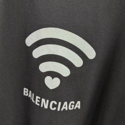 GT Balenciaga LO_VE T-SHIRT MEDIUM FIT IN BLACK/GREY