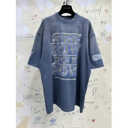 GT Balenciaga Snbn Inside-Out T-SHIRT Oversized In Blue