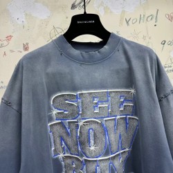 GT Balenciaga Snbn Inside-Out T-SHIRT Oversized In Blue