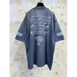 GT Balenciaga Snbn Inside-Out T-SHIRT Oversized In Blue