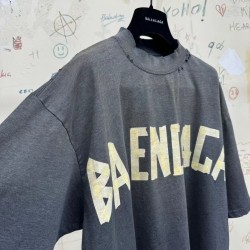 GT Balenciaga  Tape Type T-SHIRT  In Dark Grey