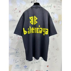 GT Balenciaga  Tape Type T-SHIRT  In Dark Grey