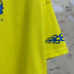 GT Balenciaga Men'S Burning Unity T-shirt In Yellow