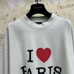 GT Balenciaga I Love Paris & Balenciaga T-shirt In White