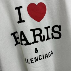 GT Balenciaga I Love Paris & Balenciaga T-shirt In White