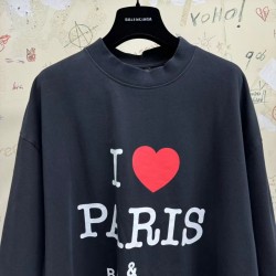 GT Balenciaga I Love Paris & Balenciaga T-shirt In Black