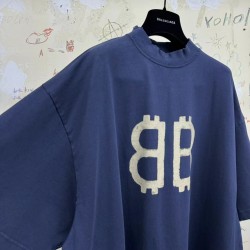 GT Balenciaga Crypto Oversized Tee Blue