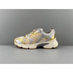 GT Dior Beige Mesh with Gold-Tone and Silver-Tone Laminated Leather Sneaker