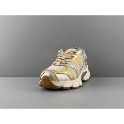 GT Dior Beige Mesh with Gold-Tone and Silver-Tone Laminated Leather Sneaker