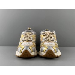 GT Dior Beige Mesh with Gold-Tone and Silver-Tone Laminated Leather Sneaker