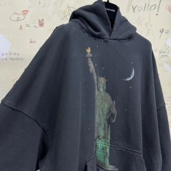 GT Balenciaga Paris Liberty Hoodie Oversized in Black