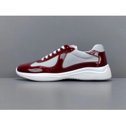 GT Prada Amecica's Cup Fabric Sneakers Wine Red