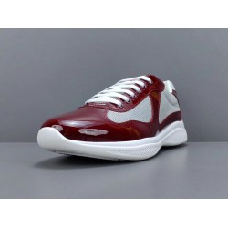 GT Prada Amecica's Cup Fabric Sneakers Wine Red