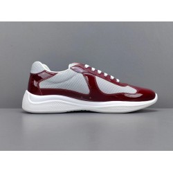 GT Prada Amecica's Cup Fabric Sneakers Wine Red