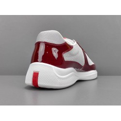 GT Prada Amecica's Cup Fabric Sneakers Wine Red