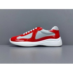 GT Prada Amecica's Cup Fabric Sneakers Red