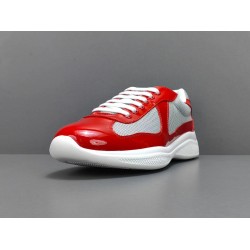 GT Prada Amecica's Cup Fabric Sneakers Red