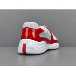 GT Prada Amecica's Cup Fabric Sneakers Red