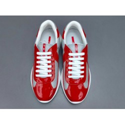 GT Prada Amecica's Cup Fabric Sneakers Red