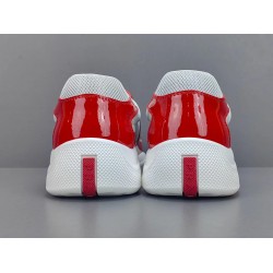 GT Prada Amecica's Cup Fabric Sneakers Red